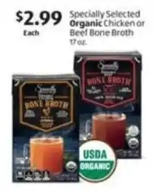 Aldi Organic Chicken or Beef Bone Broth offer