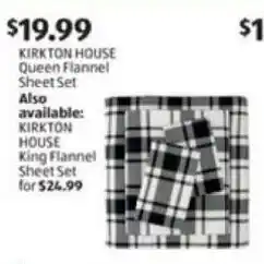 Aldi Kirkton house queen flannel sheet set offer