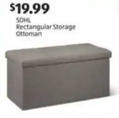 Aldi SOHL Rectangular Storage Ottoman offer