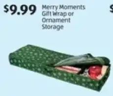 Aldi Merry Moments Gift Wrap or Ornament Storage offer