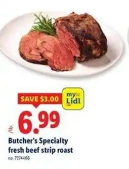 Lidl Butcher's Specialty fresh beef strip roast offer