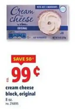 Lidl Cream cheese block original offer