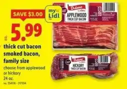 Lidl Thick cut bacon smoked bacon offer