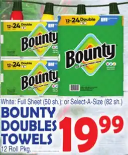 Bravo Supermarkets BOUNTY DOUBLES TOWELS offer