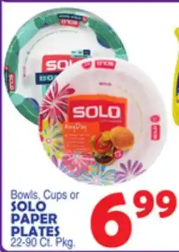 Bravo Supermarkets SOLO PAPER PLATES offer