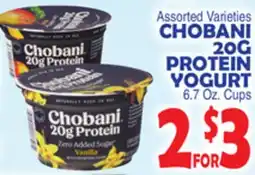 Bravo Supermarkets CHOBANI 20G PROTEIN YOGURT offer