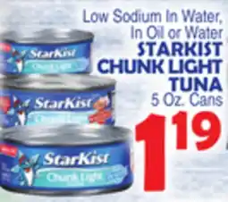 Bravo Supermarkets STARKIST CHUNK LIGHT TUNA offer