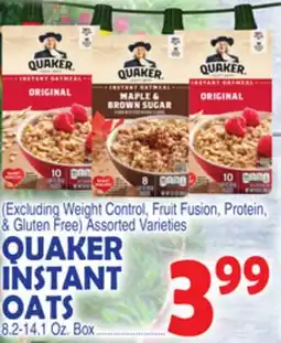 Bravo Supermarkets QUAKER INSTANT INSTANT OATS OATS offer