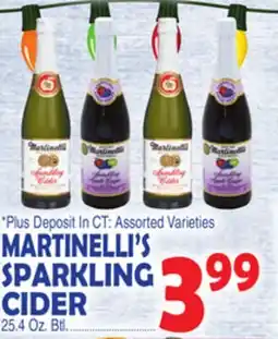 Bravo Supermarkets MARTINELLI'S SPARKLING CIDER offer