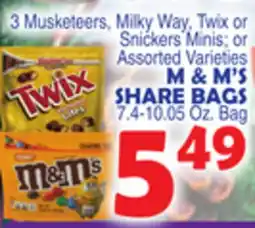 Bravo Supermarkets M & M'S SHARE BAGS offer