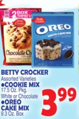 Bravo Supermarkets BETTY CROCKER COOKIE MIX 17.5 Oz. Pkg, OREO CAKE MIX 9.3 Oz. Box offer