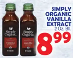 Bravo Supermarkets SIMPLY ORGANIC VANILLA EXTRACT offer