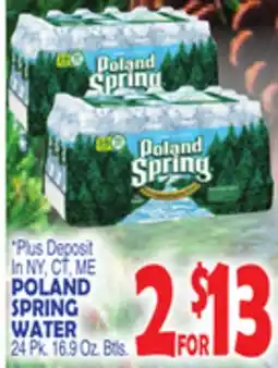 Bravo Supermarkets POLAND SPRING WATER offer