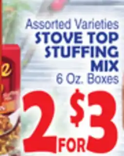 Bravo Supermarkets STOVE TOP STUFFING MIX offer