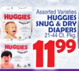 Bravo Supermarkets HUGGIES SNUG & DRY DIAPERS offer