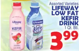 Bravo Supermarkets LIFEWAY LOW FAT KEFIR DRINK offer