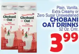 Bravo Supermarkets CHOBANI OAT DRINKS offer