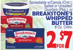 Bravo Supermarkets BREAKSTONE'S WHIPPED BUTTER offer