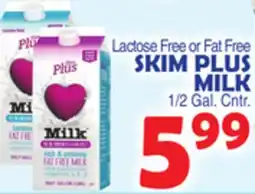 Bravo Supermarkets SKIM PLUS MILK offer