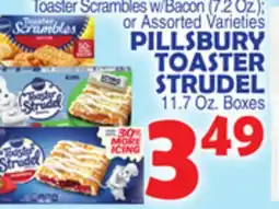 Bravo Supermarkets PILLSBURY TOASTER STRUDEL 11.7 Oz. Boxes offer