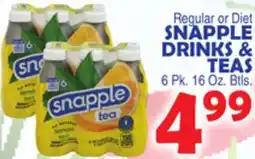 Bravo Supermarkets SNAPPLE DRINKS & TEAS offer