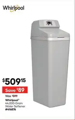 Lowe's Whirlpool 44,000-Grain Water Softener offer