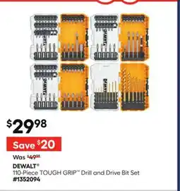 Lowe's DEWALT 110-Piece TOUGH GRIP Drill and Drive Bit Set offer