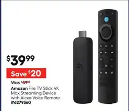 Lowe's Amazon Fire TV Stick 4K Max Streaming Device with Alexa Voice Remote offer