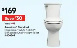 Lowe's American Standard Edgemere White 1.28-GPF Elongated Chair-Height Toilet offer