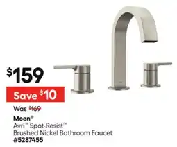 Lowe's Moen Avri Spot-Resist Brushed Nickel Bathroom Faucet offer