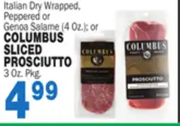 Bravo Supermarkets COLUMBUS SLICED PROSCIUTTO offer