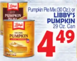 Bravo Supermarkets LIBBY'S PUMPKIN offer