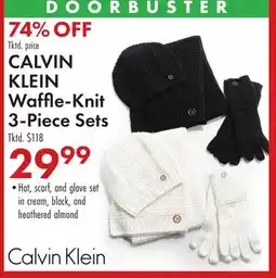 Boscov's CALVIN KLEIN Waffle-Knit 3-Piece Sets offer