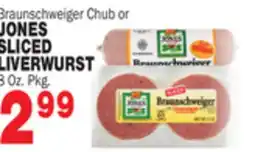 Bravo Supermarkets JONES SLICED LIVERWURST offer