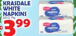Bravo Supermarkets KRASDALE WHITE NAPKINS offer