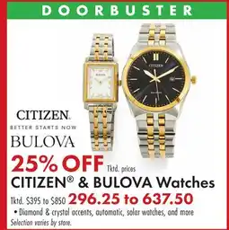 Boscov's CITIZEN & BULOVA Watches offer