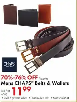 Boscov's Mens CHAPS Belts & Wallets offer