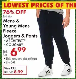 Boscov's Mens & Young Mens Fleece Joggers & Pants offer