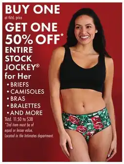 Boscov's ENTIRE STOCK JOCKEY for Her offer