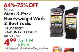 Boscov's Mens 3-Pack Heavyweight Work & Boot Socks offer
