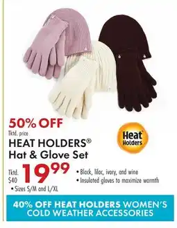 Boscov's HEAT HOLDERS Hat & Glove Set offer