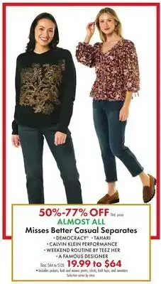Boscov's Misses Better Casual Separates offer