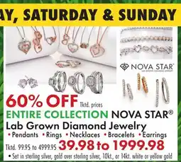 Boscov's ENTIRE COLLECTION NOVA STAR Lab Grown Diamond Jewelry offer