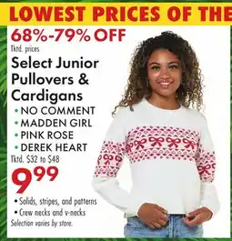 Boscov's Select Junior Pullovers & Cardigans offer