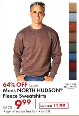 Boscov's Mens NORTH HUDSON Fleece Sweatshirts offer
