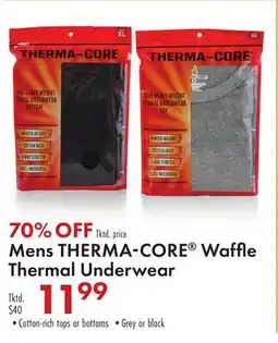 Boscov's Mens THERMACORE Waffl e Thermal Underwear offer