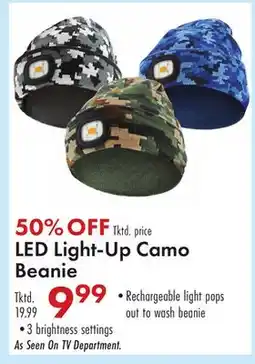 Boscov's LED Light-Up Camo Beanie offer