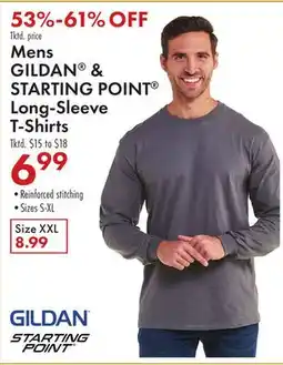 Boscov's Mens GILDAN & STARTING POINT Long-Sleeve T-Shirts offer
