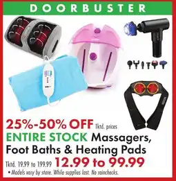 Boscov's ENTIRE STOCK Massagers, Foot Baths & Heating Pads offer