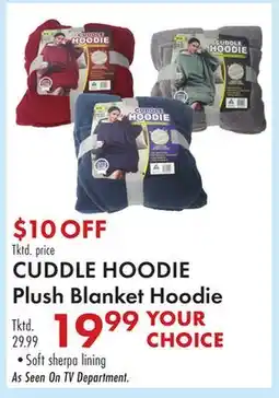 Boscov's CUDDLE HOODIE Plush Blanket offer